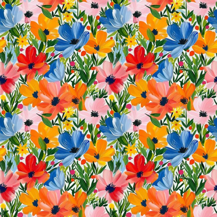 Tissu Imprimé Fleurs Printemps Louisa, 10 tissus au choix