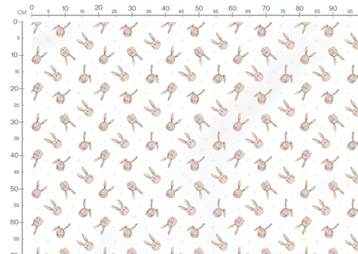 Tissu Imprimé Bébé Lapin Tout Mignon, 2 coloris et 11 tissus au choix – Image 3
