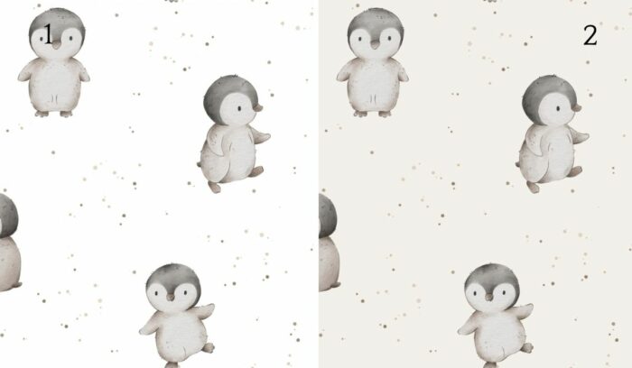 Tissu Imprimé Bébé Pingouin Tout Mignon, 2 coloris et 11 tissus au choix – Image 3