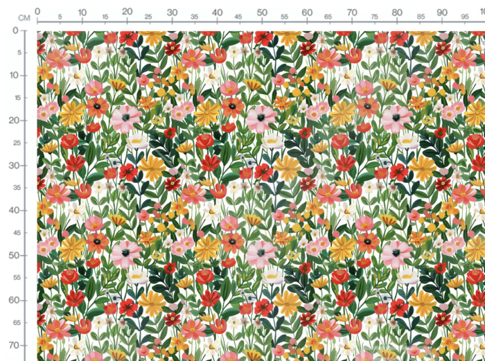 Tissu Imprimé Fleurs Printemps Brigitte, 10 tissus au choix – Image 3