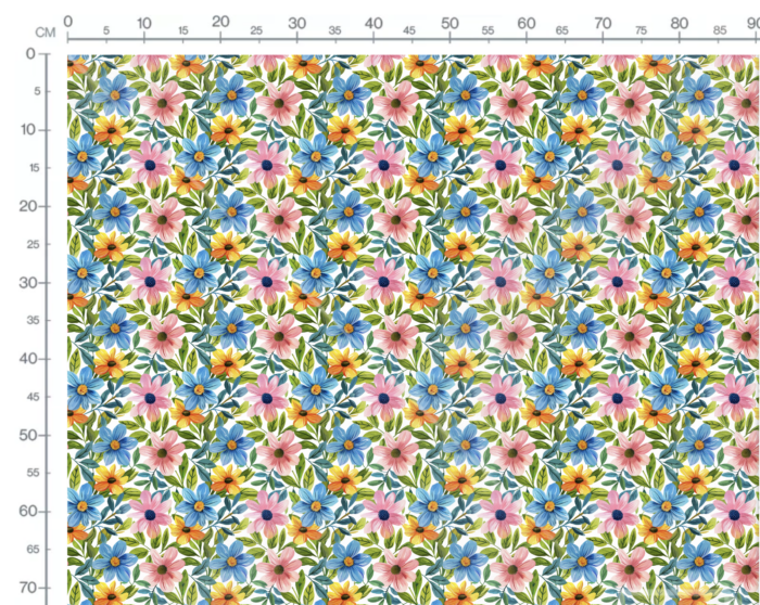 Tissu Imprimé Fleurs Printemps Camille, 10 tissus au choix – Image 4