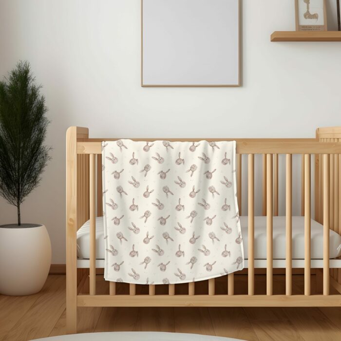 Tissu Imprimé Bébé Lapin Tout Mignon, 2 coloris et 11 tissus au choix – Image 5