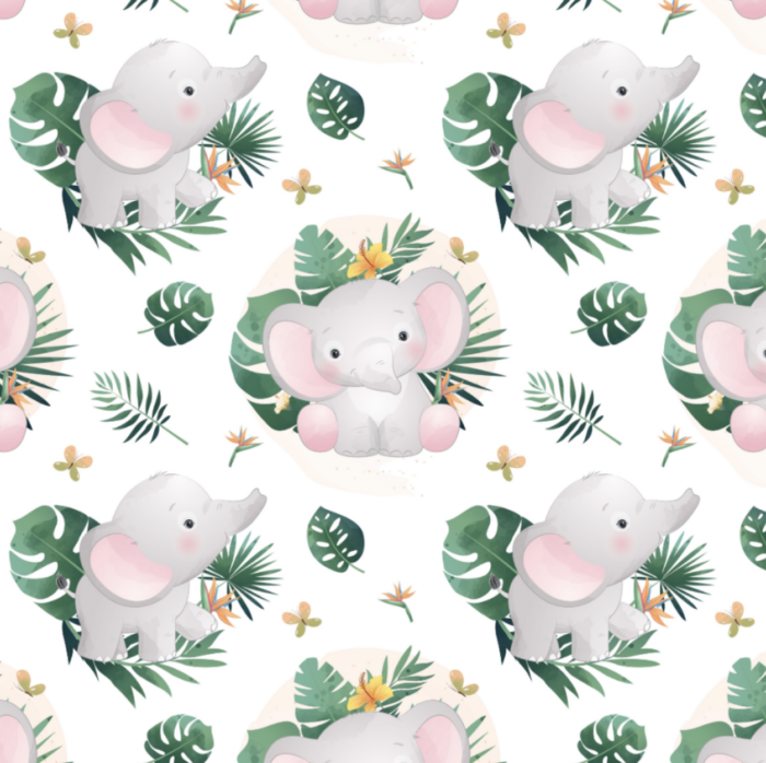 Tissu Exclusif Monstera Elephant, 3 tailles et 11 tissus au choix