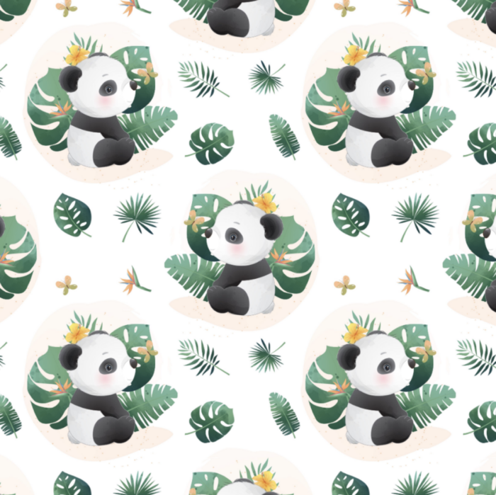 Tissu Exclusif Monstera Panda, 11 tissus au choix