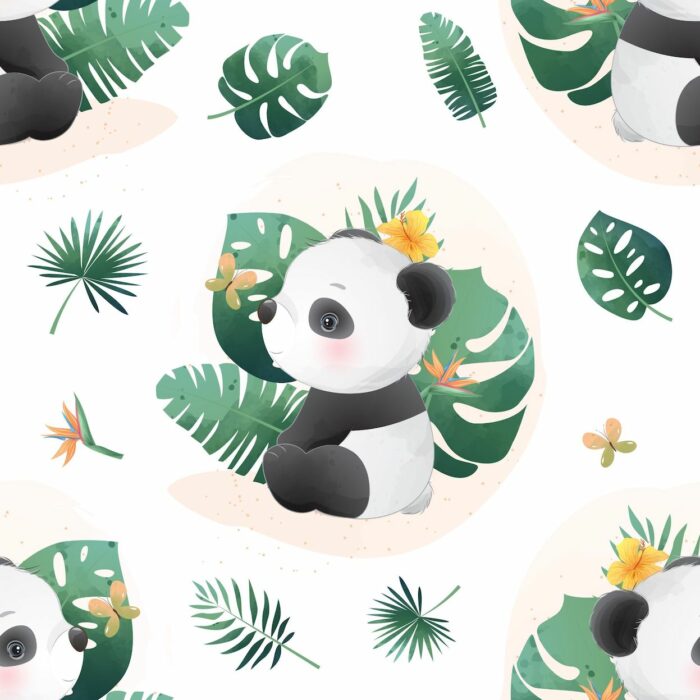 Tissu Exclusif Monstera Panda, 3 tailles et 11 tissus au choix – Image 3