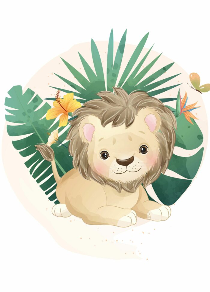 Panneau Couverture 72x100 cm, Monstera Lion