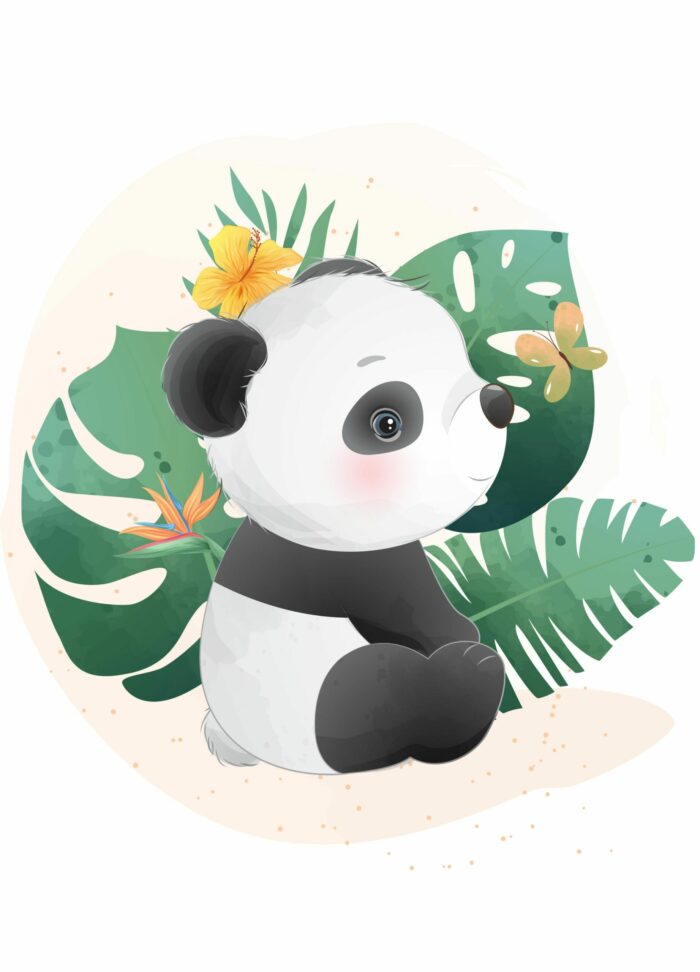 Panneau Couverture 72x100 cm, Monstera Panda