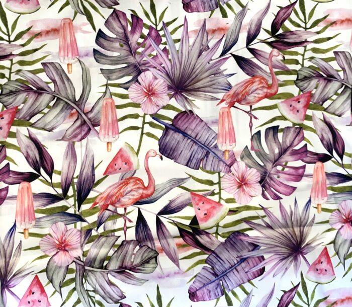 Serviette de table Flamant Rose Tropical