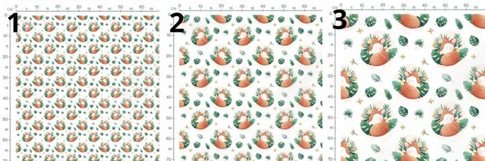 Tissu Exclusif Monstera Biche, 3 tailles et 11 tissus au choix – Image 3