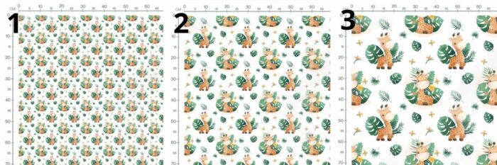 Tissu Exclusif Monstera Girafe, 3 tailles et 11 tissus au choix – Image 3