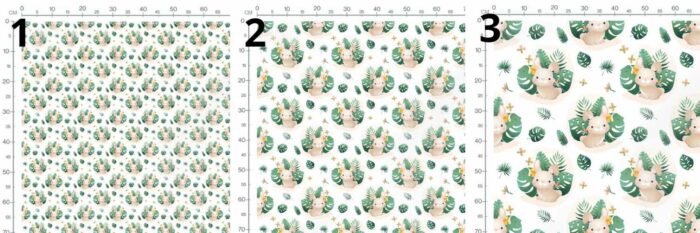 Tissu Exclusif Monstera Lapin, 3 tailles et 11 tissus au choix – Image 3