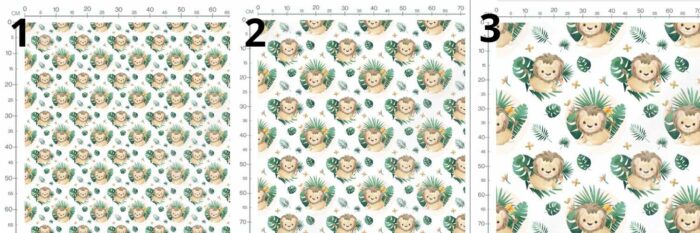 Tissu Exclusif Monstera Lion , 3 tailles et 11 tissus au choix – Image 3