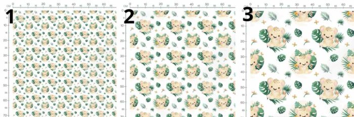 Tissu Exclusif Monstera Lionceau , 3 tailles et 11 tissus au choix – Image 3