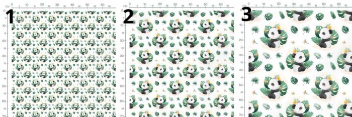 Tissu Exclusif Monstera Panda, 3 tailles et 11 tissus au choix – Image 4