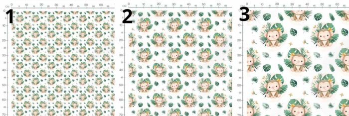 Tissu Exclusif Monstera Singe, 3 tailles et 11 tissus au choix – Image 3