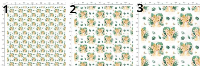 Tissu Exclusif Monstera Tigre, 3 tailles et 11 tissus au choix – Image 3