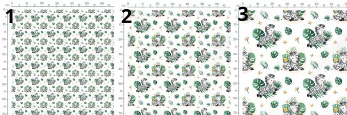 Tissu Exclusif Monstera Zebre, 3 tailles et 11 tissus au choix – Image 3