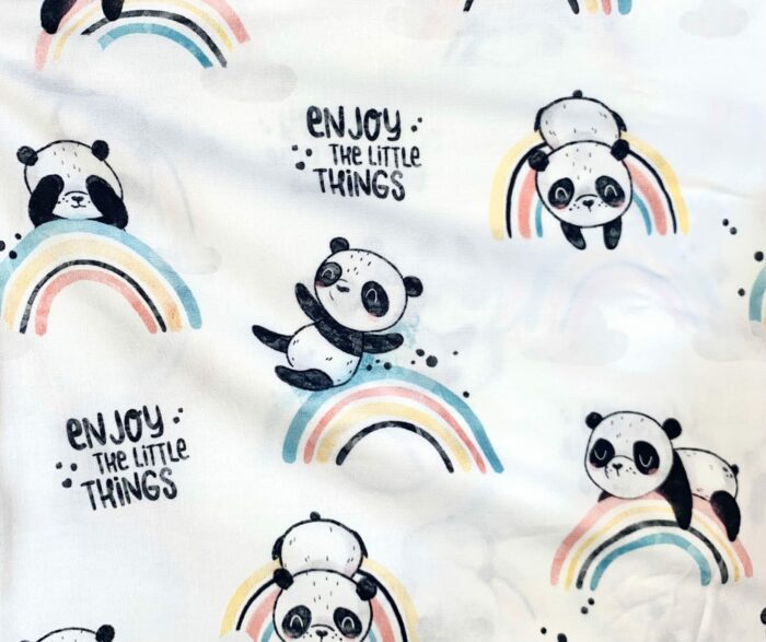 Serviette de table Enfants Panda Arc-en-ciel