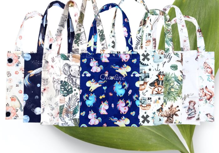Tote bag brodé prénom, personnalisé, taille Enfants, 50 coloris – Image 6