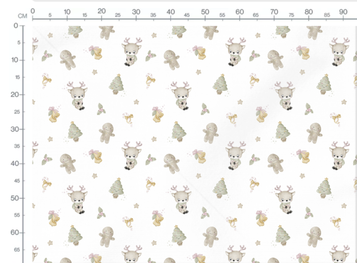 Tissu Imprimé Noel Tout Mignon Minimaliste, 11 tissus au choix – Image 3