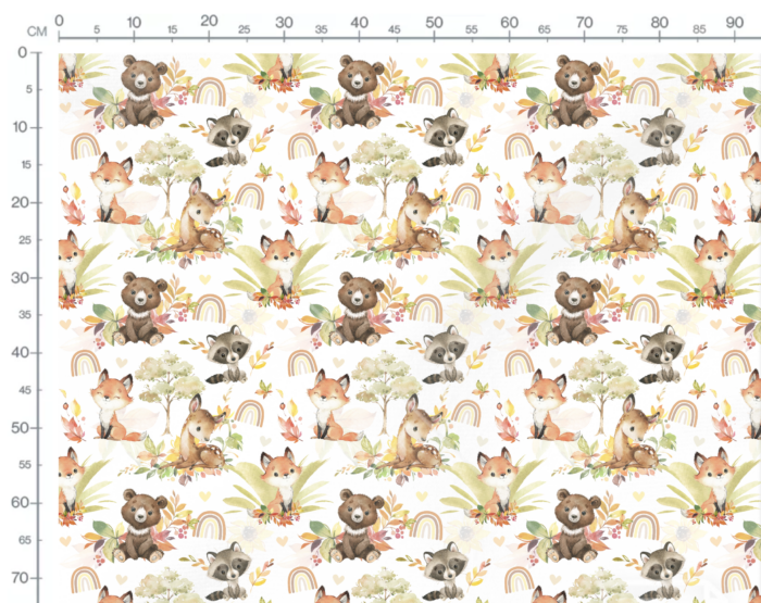 Tissu Exclusif Automne Foret Animaux Mignons, 11 tissus au choix – Image 3