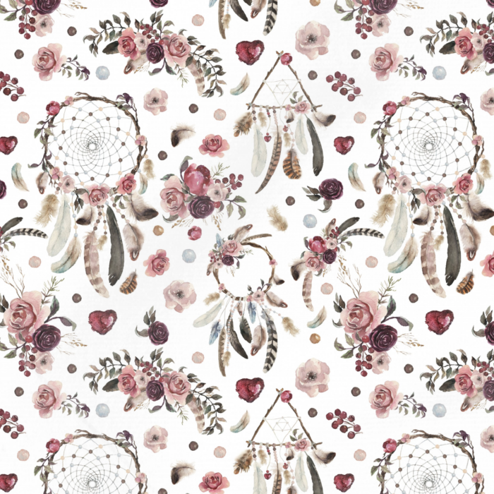 50 cm Tissu Satin de Coton Fleuri Roses Dreamer – Image 3