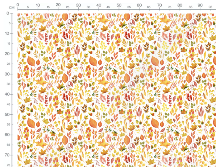 Tissu Imprimé Automne Feuilles Couleurs, 11 tissus au choix – Image 3