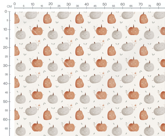 Tissu Imprimé Automne Potiron, 3 coloris et 11 tissus au choix – Image 4
