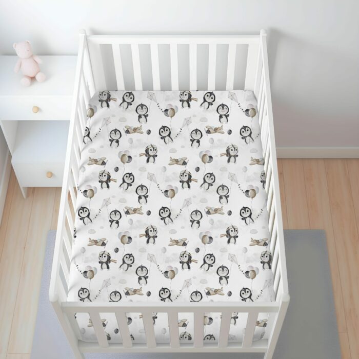 Tissu Imprimé Avion Pingouin Mignon, 11 tissus au choix – Image 4