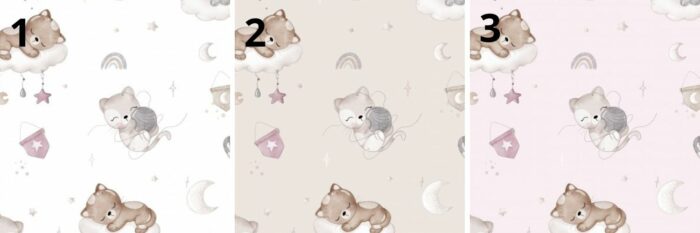 Tissu Imprimé Chaton Dodo, 3 coloris et 11 tissus au choix – Image 4