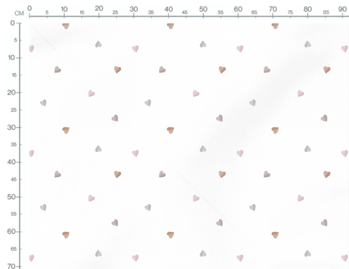 Tissu Imprimé Coeurs Mini Rose, 11 tissus au choix – Image 3
