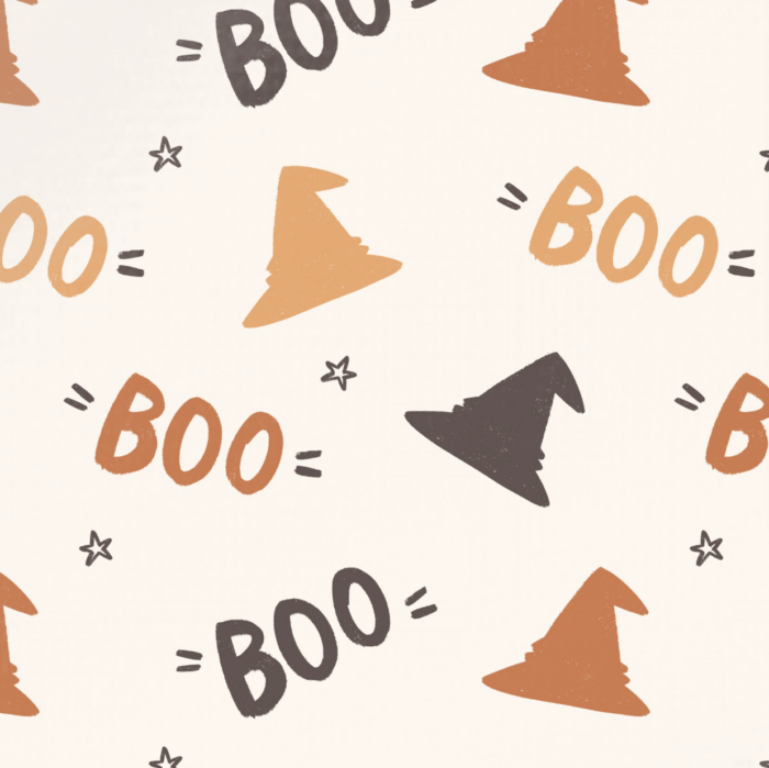 Tissu Imprimé Halloween Boo, 3 coloris et 11 tissus au choix