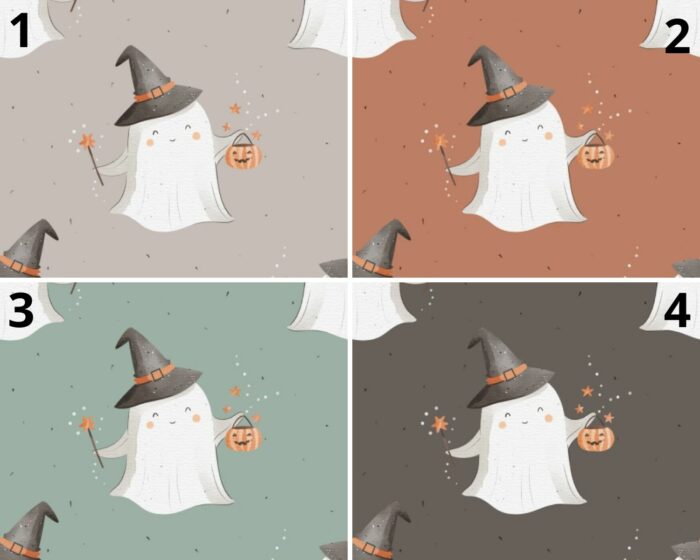 Tissu Imprimé Halloween Fantome, 4 coloris et 11 tissus au choix – Image 4