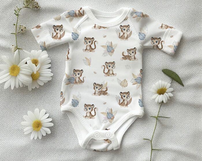 Tissu Imprimé Leopard Mignon, 4 coloris et 11 tissus au choix – Image 5