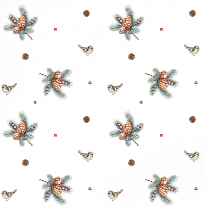 Tissu Imprimé Noel Petit Oiseau, 11 tissus au choix