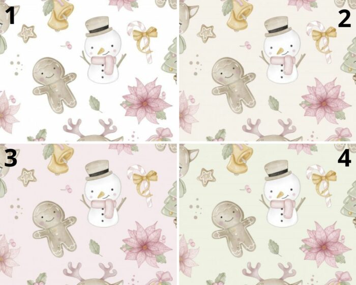 Tissu Imprimé Noel Tout Mignon, 4 coloris et 11 tissus au choix – Image 4
