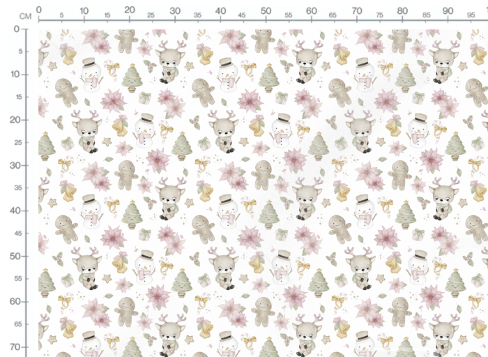 Tissu Imprimé Noel Tout Mignon, 4 coloris et 11 tissus au choix – Image 3