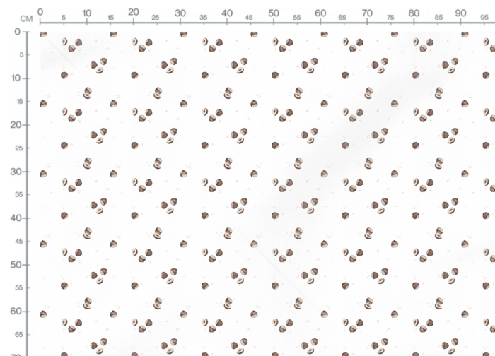 Tissu Imprimé Noisettes Petites, 6 coloris et 11 tissus au choix – Image 3