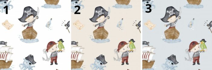 Tissu Imprimé Petits Pirates, 3 coloris et 11 tissus au choix – Image 4