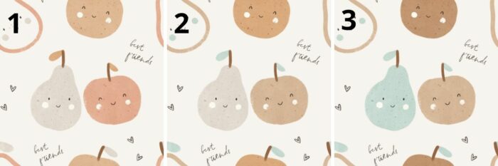 Tissu Imprimé Pomme Poire Automne, 3 coloris et 11 tissus au choix – Image 4