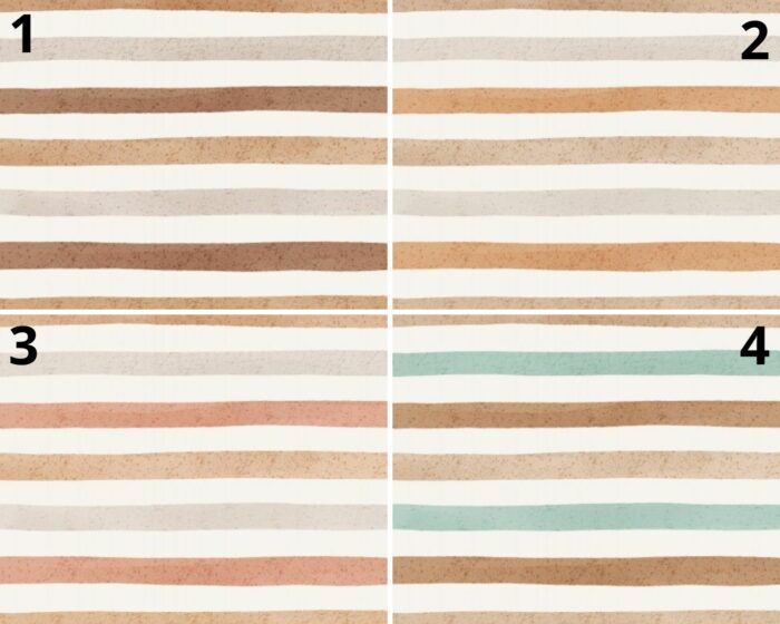 Tissu Imprimé Rayures Aquarelle Marron, 4 coloris et 11 tissus au choix – Image 4