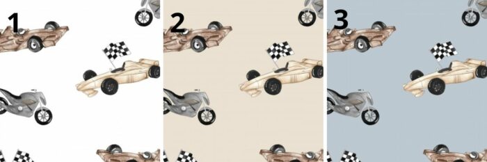 Tissu Imprimé Voiture de Course, 3 coloris et 11 tissus au choix – Image 4