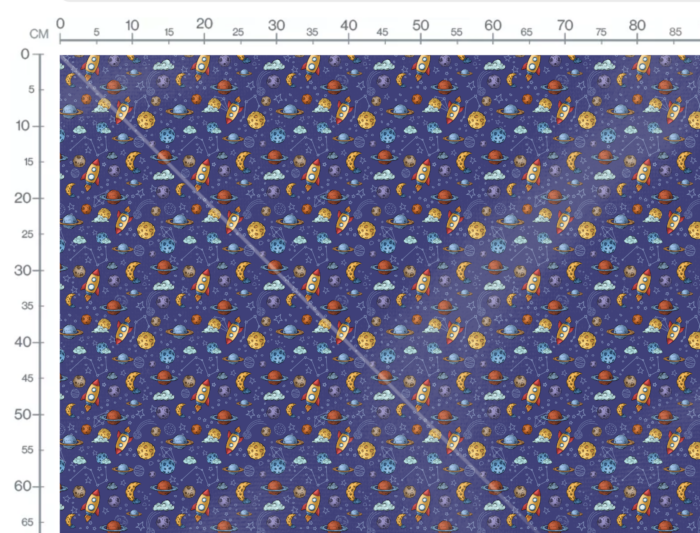Tissu Imprimé Willie Espace Bleu Foncé, 11 tissus au choix – Image 6