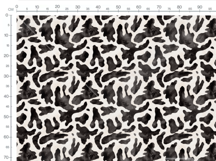 Tissu Imprimé Animal Blanc et Noir Aquarelle, 11 tissus au choix – Image 3