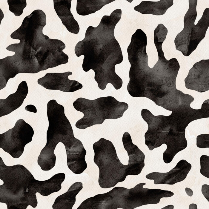 Tissu Imprimé Animal Blanc et Noir Aquarelle, 11 tissus au choix