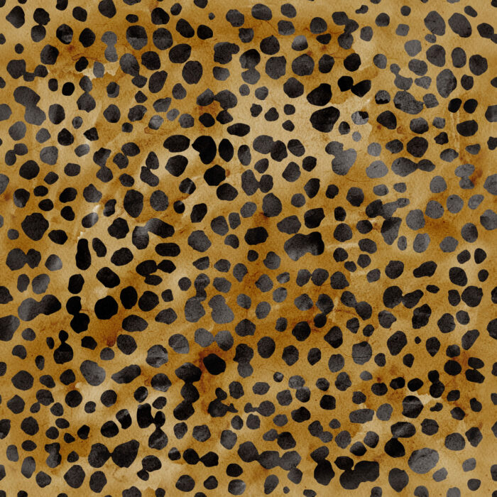 Tissu Imprimé Animal Guepard Aquarelle, 11 tissus au choix