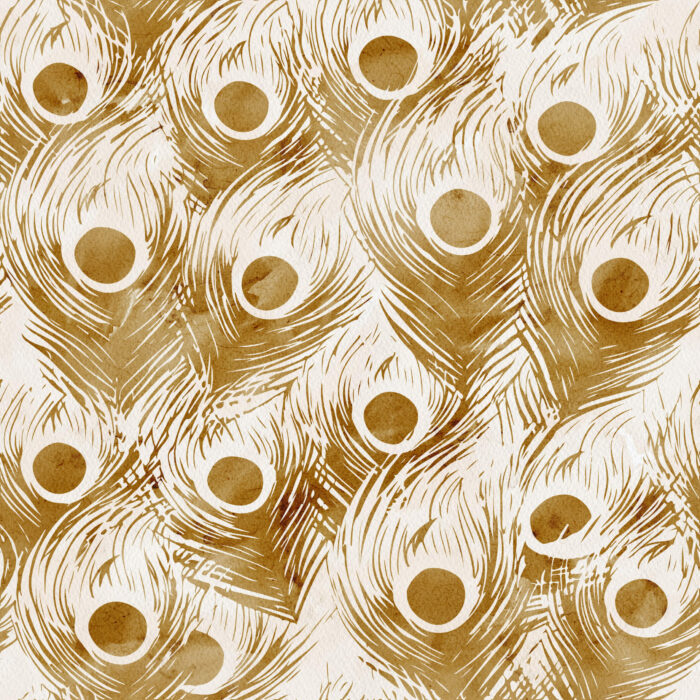 Tissu Imprimé Animal Paon Aquarelle, 11 tissus au choix