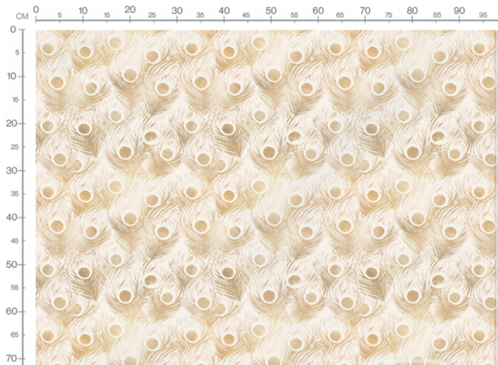 Tissu Imprimé Animal Paon Gold, 11 tissus au choix – Image 3