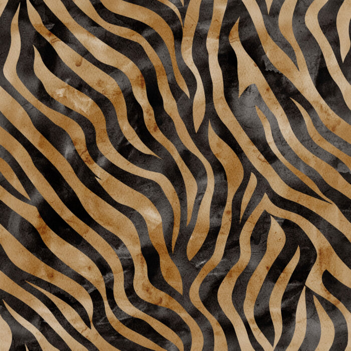 Tissu Imprimé Animal Tigre Aquarelle, 11 tissus au choix