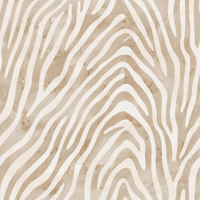 Tissu Imprimé Animal Zebre Beige Aquarelle, 11 tissus au choix